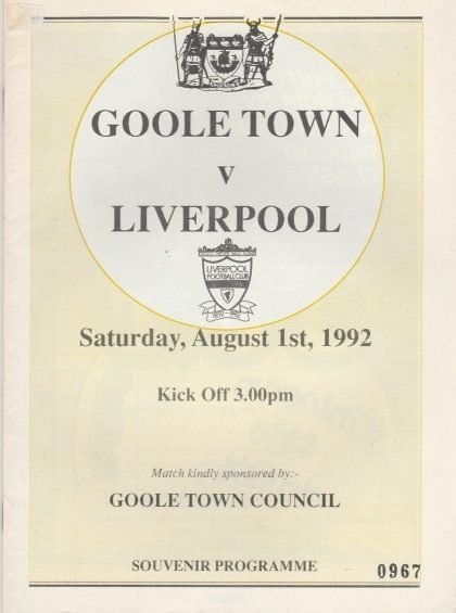 Goole Town v Liverpool  01-Aug-1992