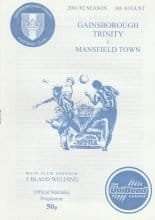 Gainsborough Trinity v Mansfield Town 06-Aug-2001