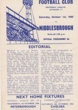 Gillingham v Middlesbrough 01-Oct-1966