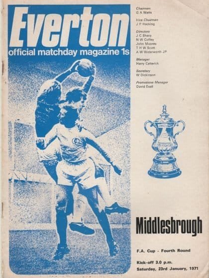 Everton v Middlesbrough 23-Jan-1971