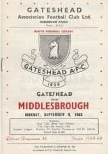 Gateshead v Middlesbrough 09-Sep-1963