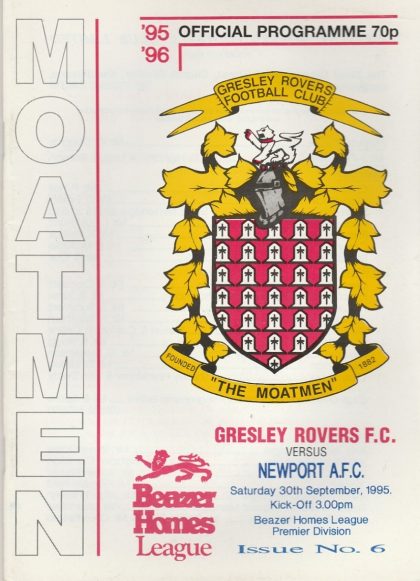 Gresley Rovers v Newport AFC  30-Sep-1995