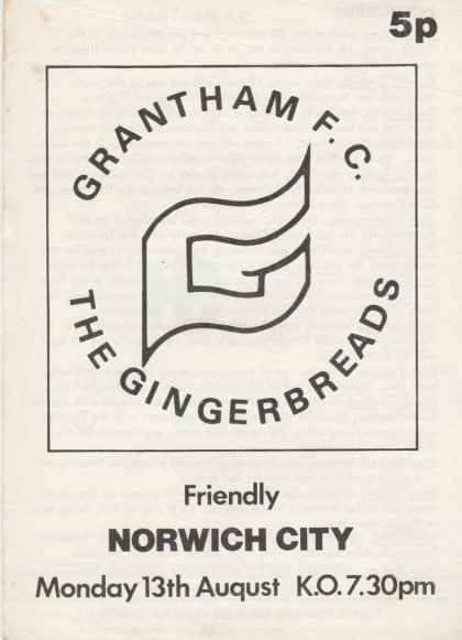 Grantham Town v Norwich City  13-Aug-1979