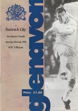 Glentoran v Norwich City 22-Jul-1995