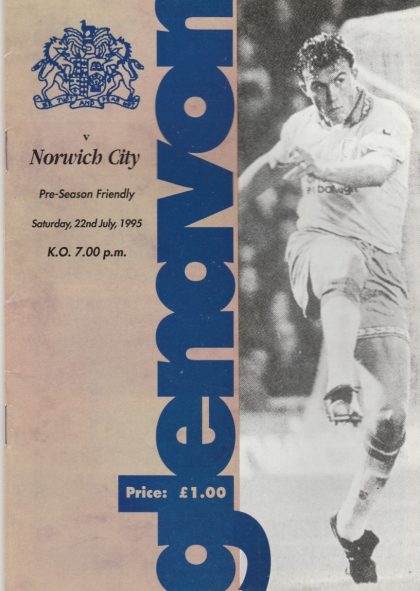 Glentoran v Norwich City 22-Jul-1995