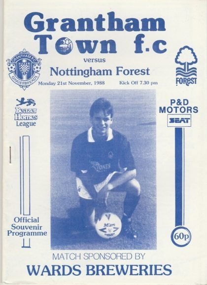 Grantham Town v Nottingham Forest  21-Nov-1988