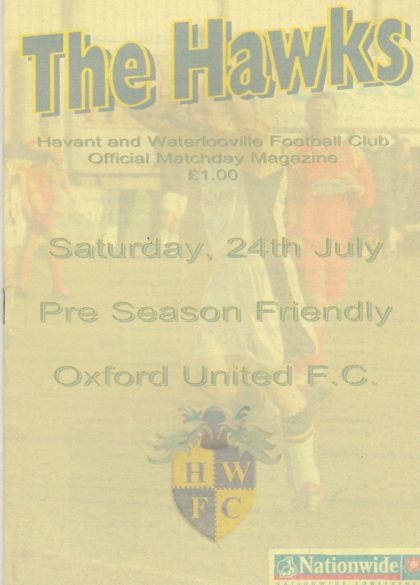 Havant & Waterlooville v Oxford United   24-Jul-2004