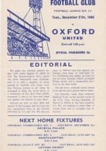 Gillingham v Oxford United 27-Dec-1966