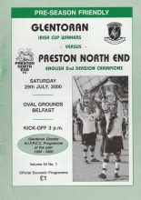 Glentoran v Preston North End   29-Jul-2000
