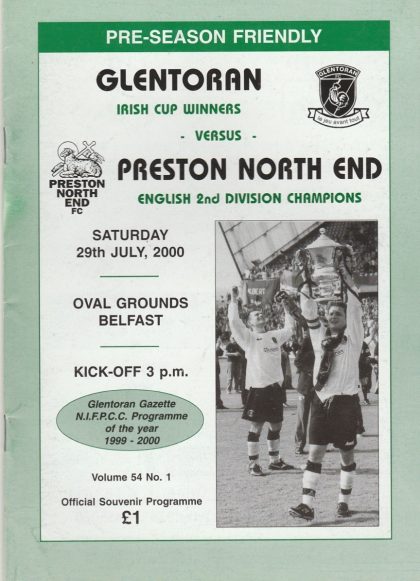Glentoran v Preston North End   29-Jul-2000
