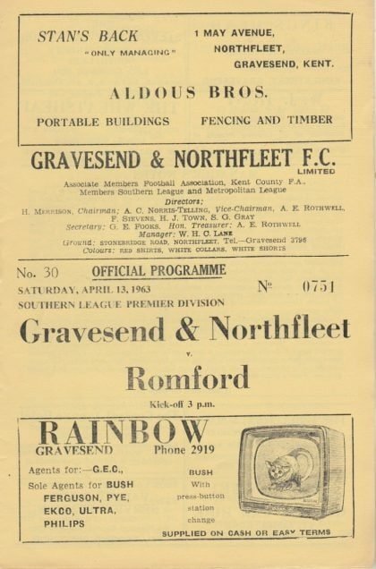Gravesend & Northfleet v Romford  13-Apr-1963