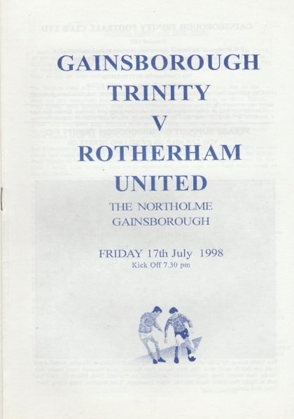 Gainsborough Trinity v Rotherham United 17-Jul-1998