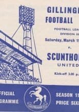 Gillingham v Scunthorpe United 19-Mar-1966