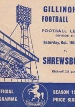 Gillingham v Shrewsbury Town 16-Oct-1965