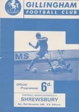 Gillingham v Shrewsbury Town 23-Nov-1968