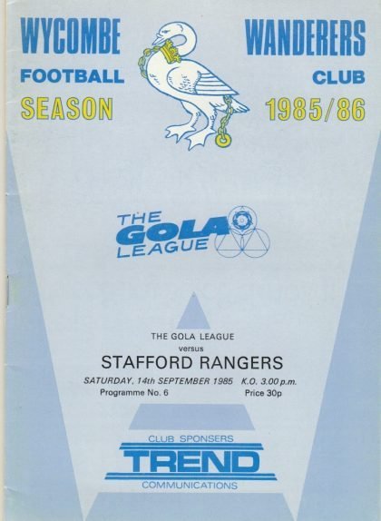 Wycombe Wanderers v Stafford Rangers 14-Sep-1985