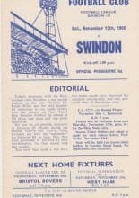 Gillingham v Swindon Town  12-Nov-1966