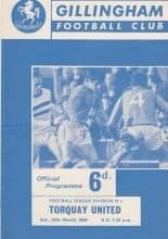 Gillingham v Torquay United 29-Mar-1969
