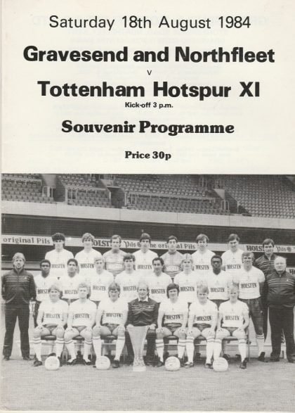 Gravesend & Northfleet v Tottenham Hotspur   18-Aug-1984