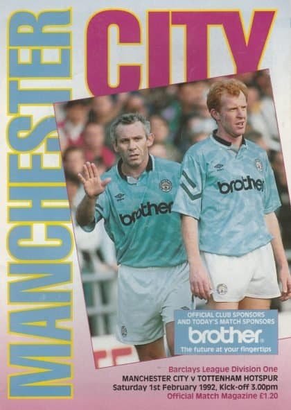 Manchester City v Tottenham Hotspur 01-Feb-1992