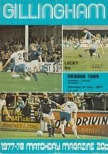 Gillingham v Swindon Town 31-Dec-1977