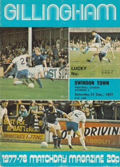 Gillingham v Swindon Town 31-Dec-1977