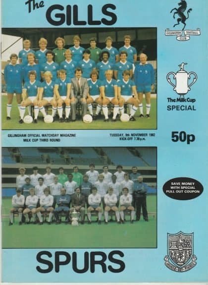 Gillingham v Tottenham Hotspur 09-Nov-1982