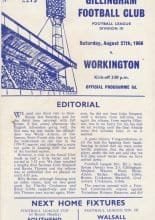 Gillingham v Workington 27-Aug-1966