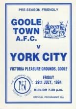Goole Town v York City  27-Jul-1994