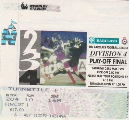 Blackpool v Scunthorpe United 23-May-1992