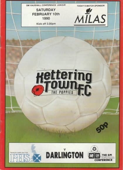 Kettering Town v Darlington 10-Feb-1990