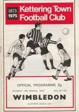 Kettering Town v Wimbledon 10-Mar-1975