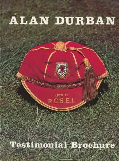 Alan Durban Testimonial Brochure 1972