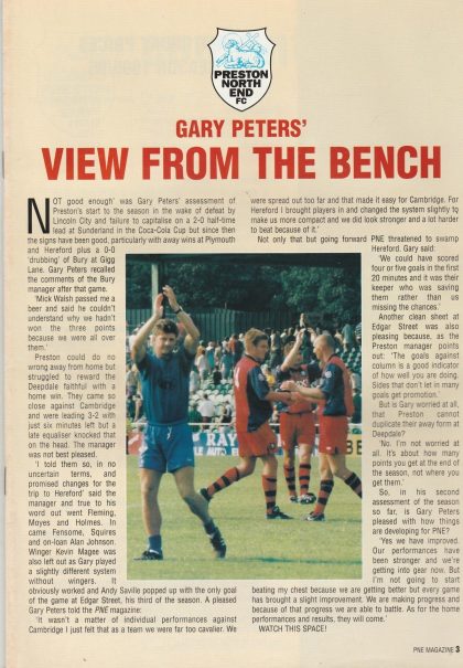 Preston North End Official Magazine vol1no3   Oct 1995