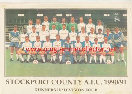 Stockport County 1990-91 team photograph