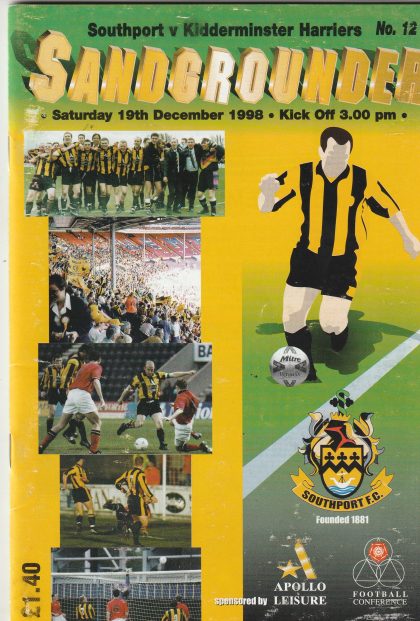 Southport v Kidderminster Harriers   19-Dec-1998
