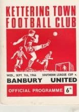 Kettering Town v Banbury United  07-Sep-1966