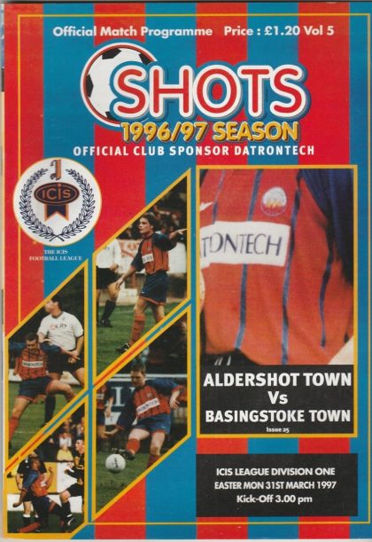 Aldershot Town v Basingstoke Town    31-Mar-1997