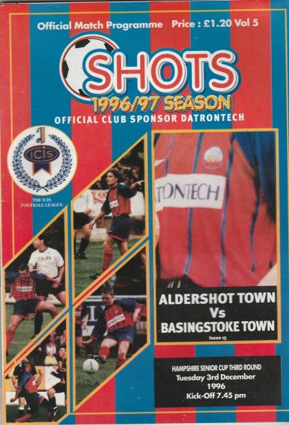 Aldershot Town v Basingstoke Town    03-Dec-1996