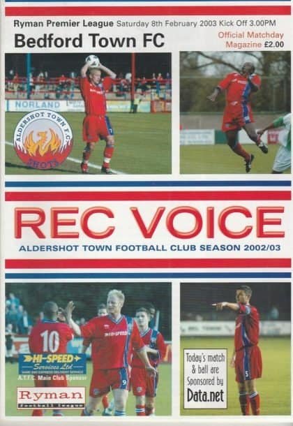 Aldershot Town v Bedford Town 08-Feb-2003