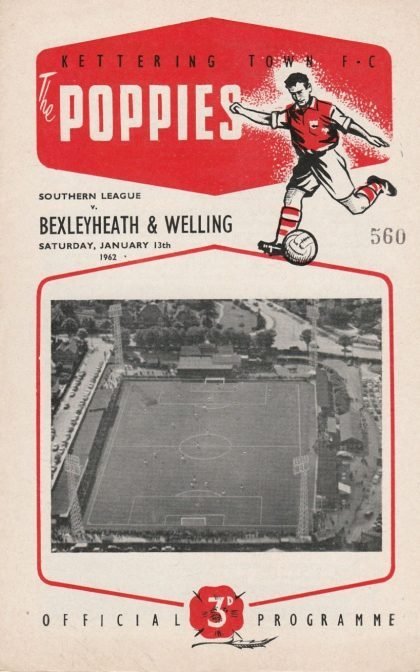 Kettering Town v Bexleyheath & Welling 13-Jan-1962