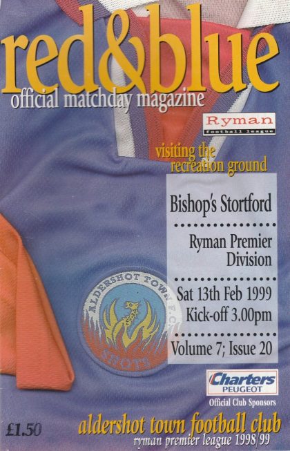 Aldershot Town v Bishop's Stortford  13-Feb-1999