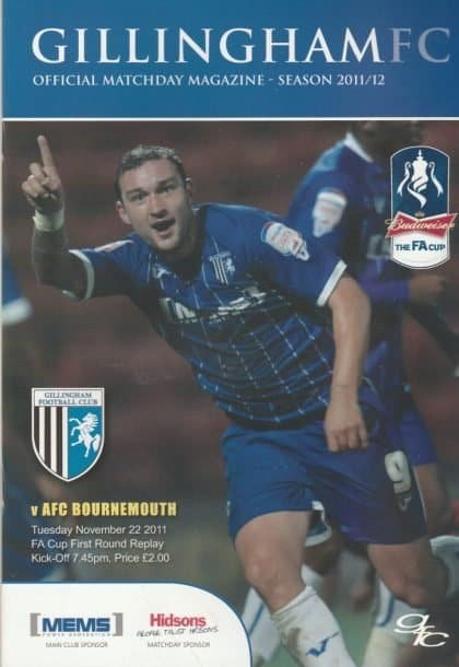 Gillingham v AFC Bournemouth  22-Nov-2011