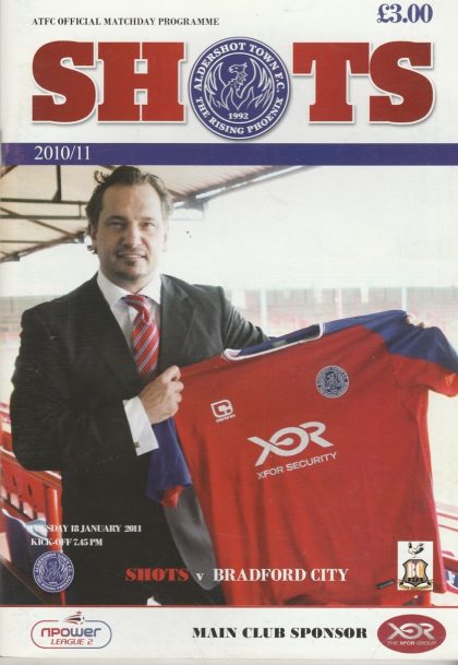 Aldershot Town v Bradford City  18-Jan-2011
