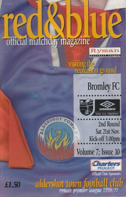 Aldershot Town v Bromley  21-Nov-1998