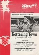 Kettering Town v Cambridge United 10-Oct-1984