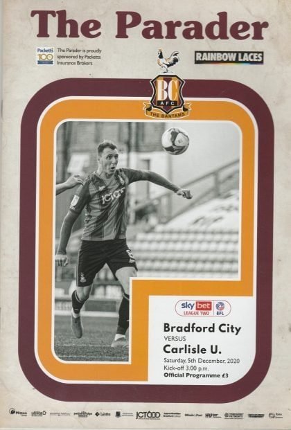 Bradford City v Carlisle United  05-Dec-2020