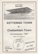 Kettering Town v Cheltenham Town  02-Sep-1987