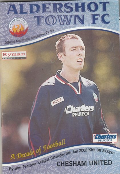 Aldershot Town v Chesham United   05-Jan-2002