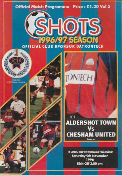 Aldershot Town v Chesham United   09-Nov-1996